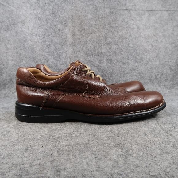 Johnston & Murphy Shoes Mens 9.5 Derby Oxford Leather Sheepskin Split Toe Brown main image 5
